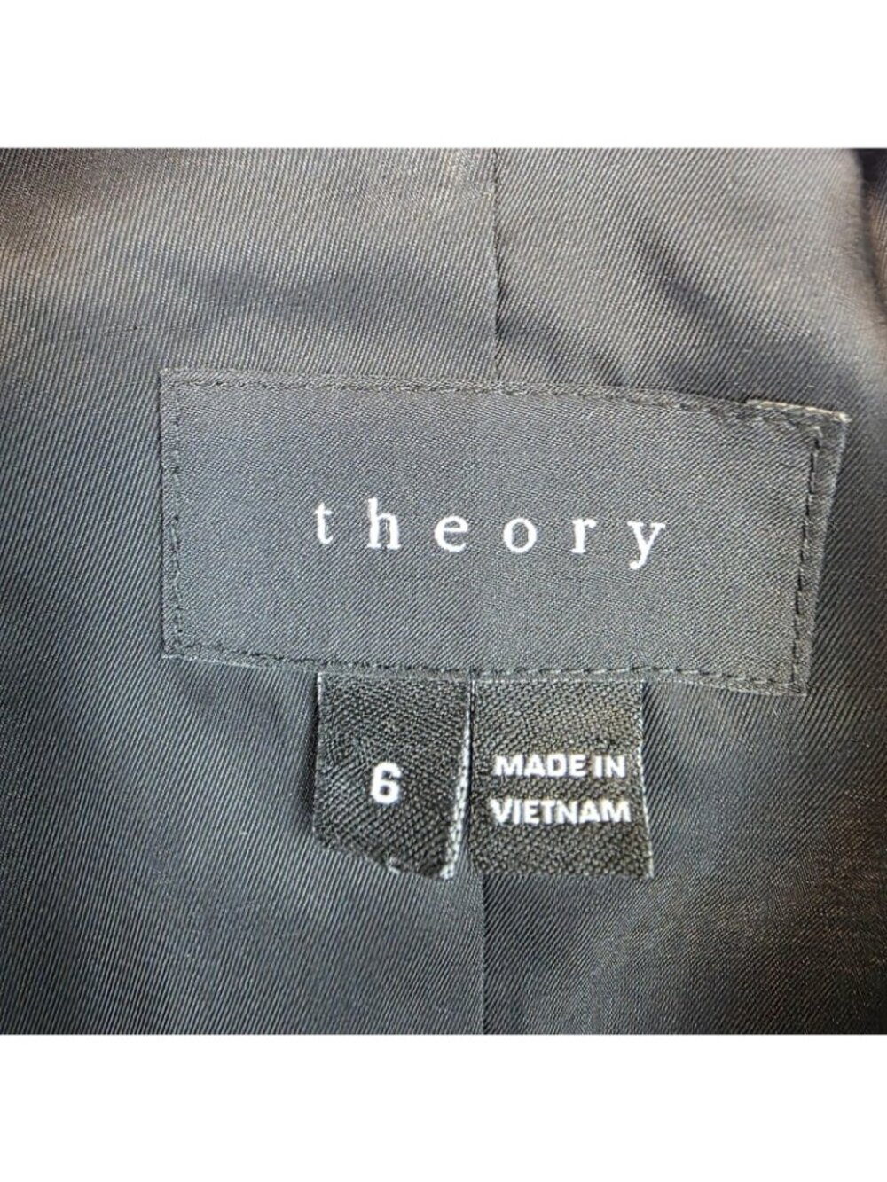 Theory Blazer Womens 6 Gray Virgin Wool Two Button Lined Slim Jacket Career - Picture 3 of 10